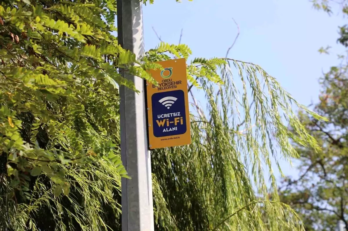 Ordu’da Nüfus Sirkülasyonu Olan Alanlarda Ücretsiz Wi-Fi Hizmeti Başladı