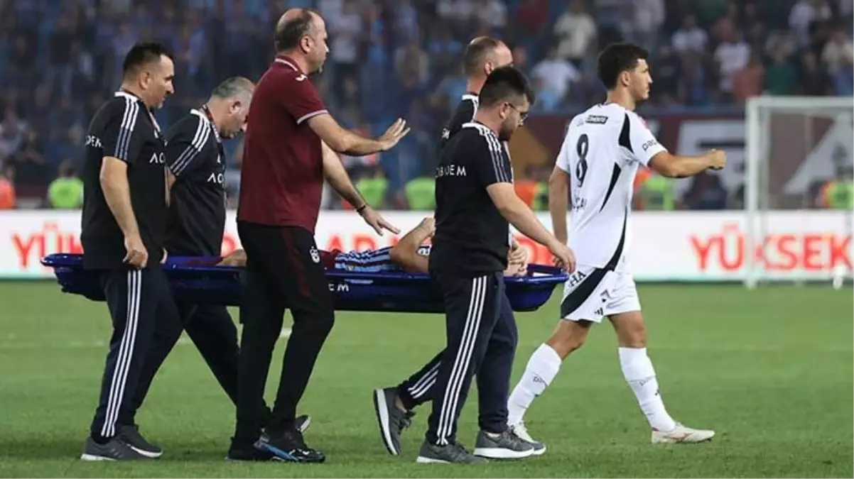 Trabzon’da korkutan sakatlık! Cihan Çanak, sahayı sedyeyle terk etti